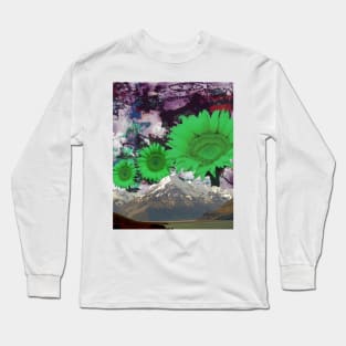 Green sunflowers Long Sleeve T-Shirt